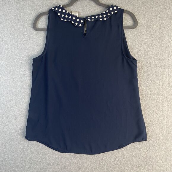 Disney Collection By LC Lauren Conrad Blouse Women Medium Minnie Mouse Polka Dot - Picture 3 of 13